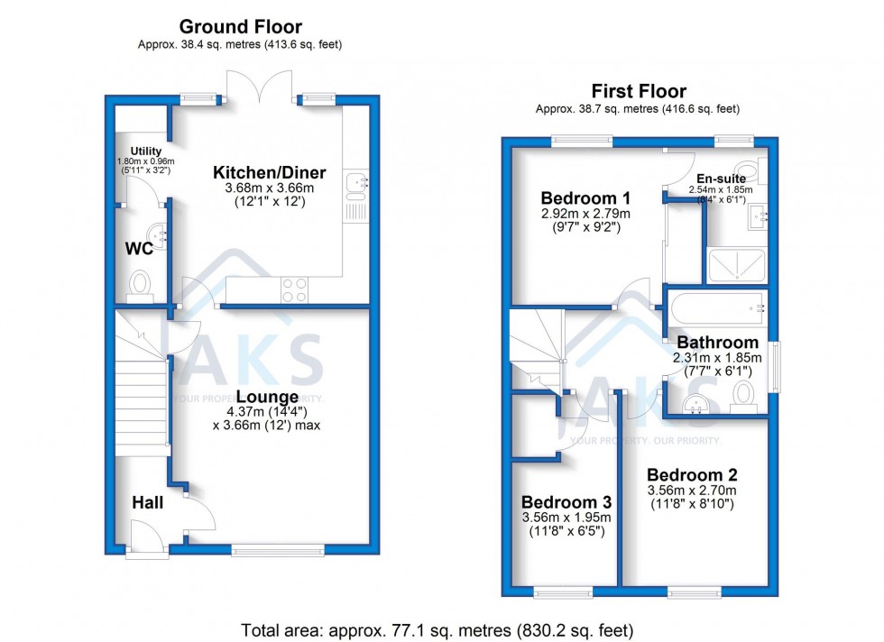 Floorplan for Nightingale Way, Etwall, DE65