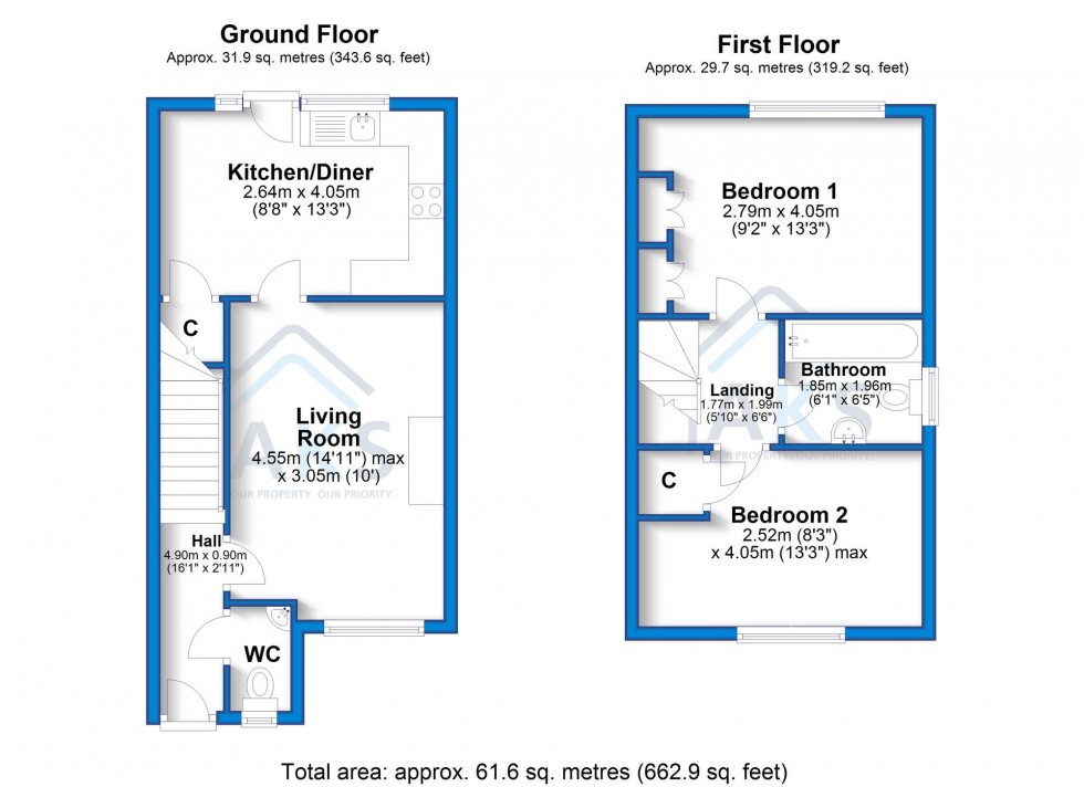 Floorplan for Woodcock Square, Mickleover, DE3