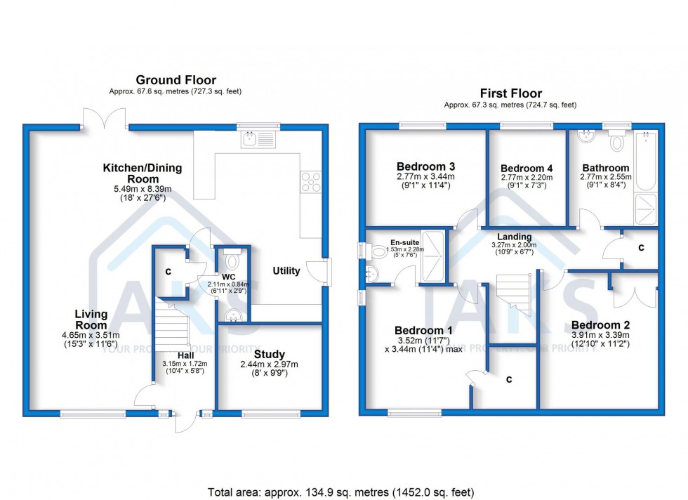 Floorplan for Frankley Close, Hilton, DE65