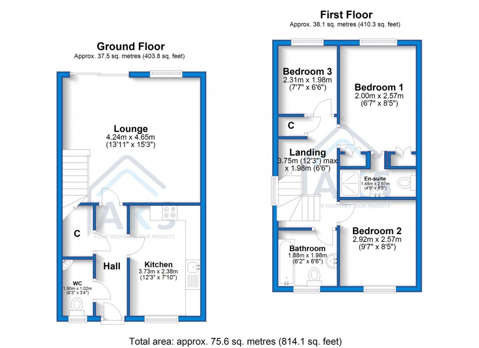 Floorplan for Hamble Way, Hilton, DE65