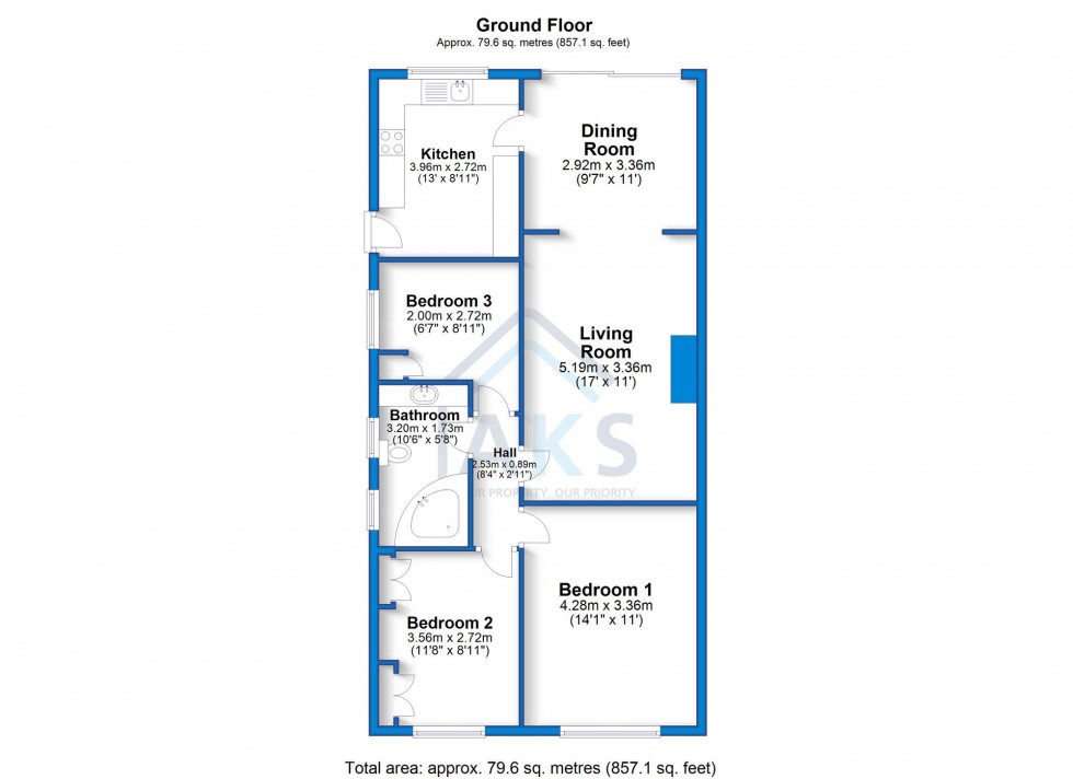 Floorplan for Shady Grove, Hilton, DE65