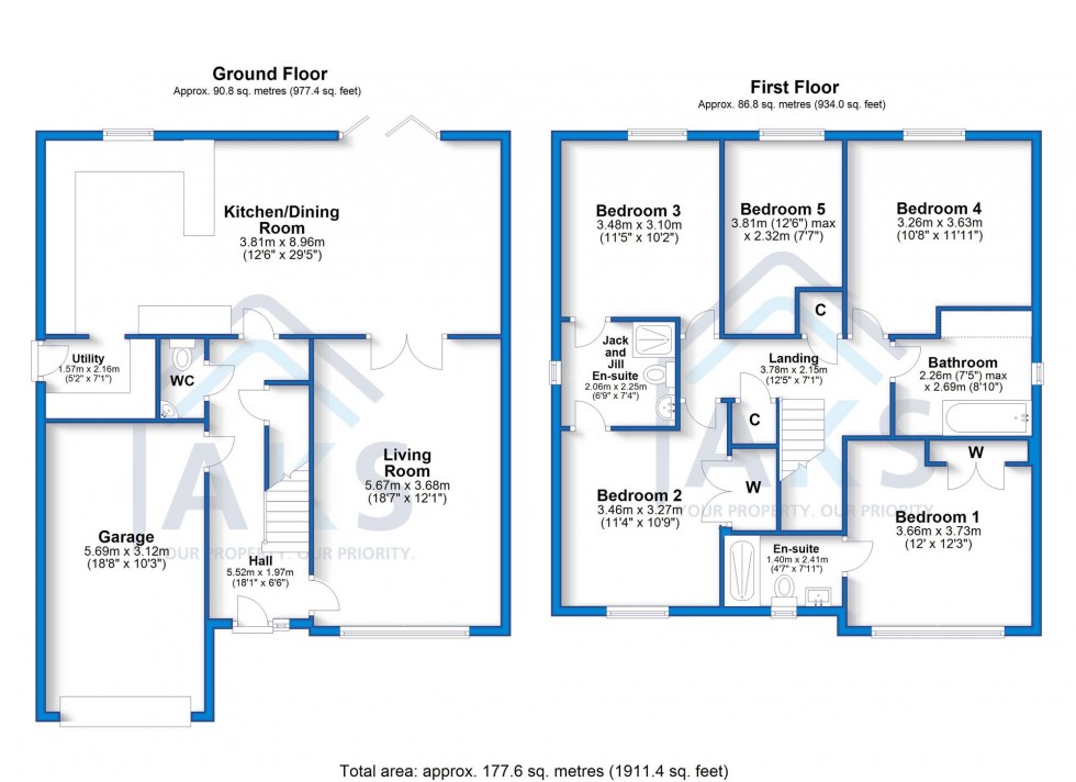 Floorplan for Woodhead Way, Hilton, DE65