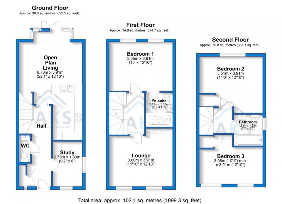 Floorplan for Elvaston Drive, Littleover, DE23