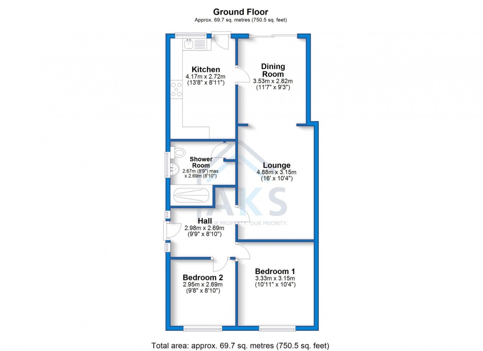 Floorplan for The Bancroft, Etwall, DE65