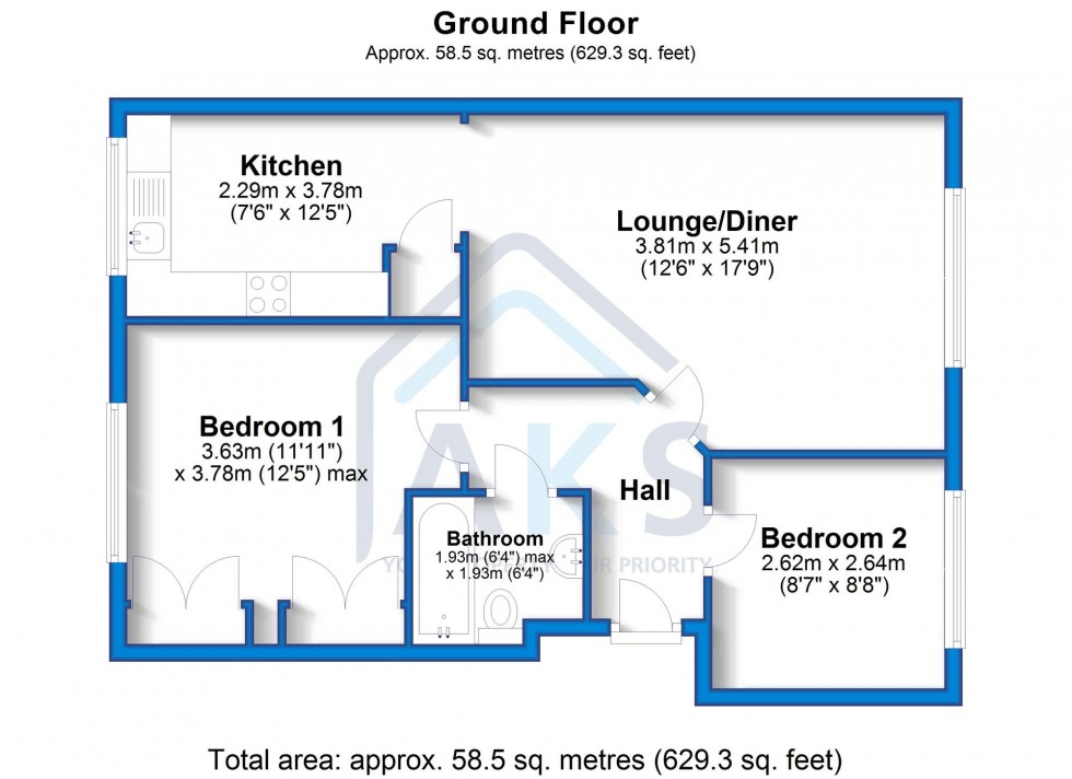 Floorplan for Thames Way, Hilton, DE65