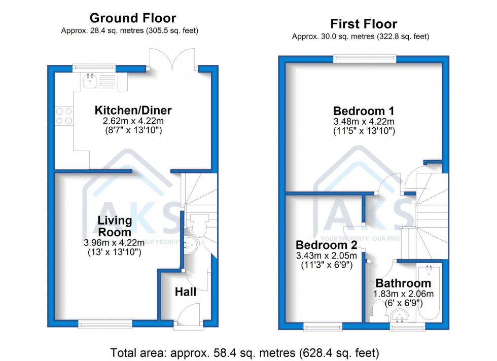 Floorplan for Eaton Close, Hatton, DE65