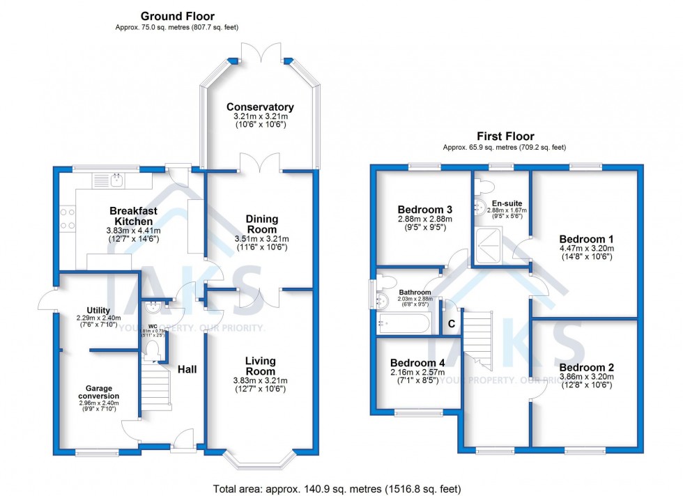 Floorplan for Tinsell Brook, Hilton, DE65