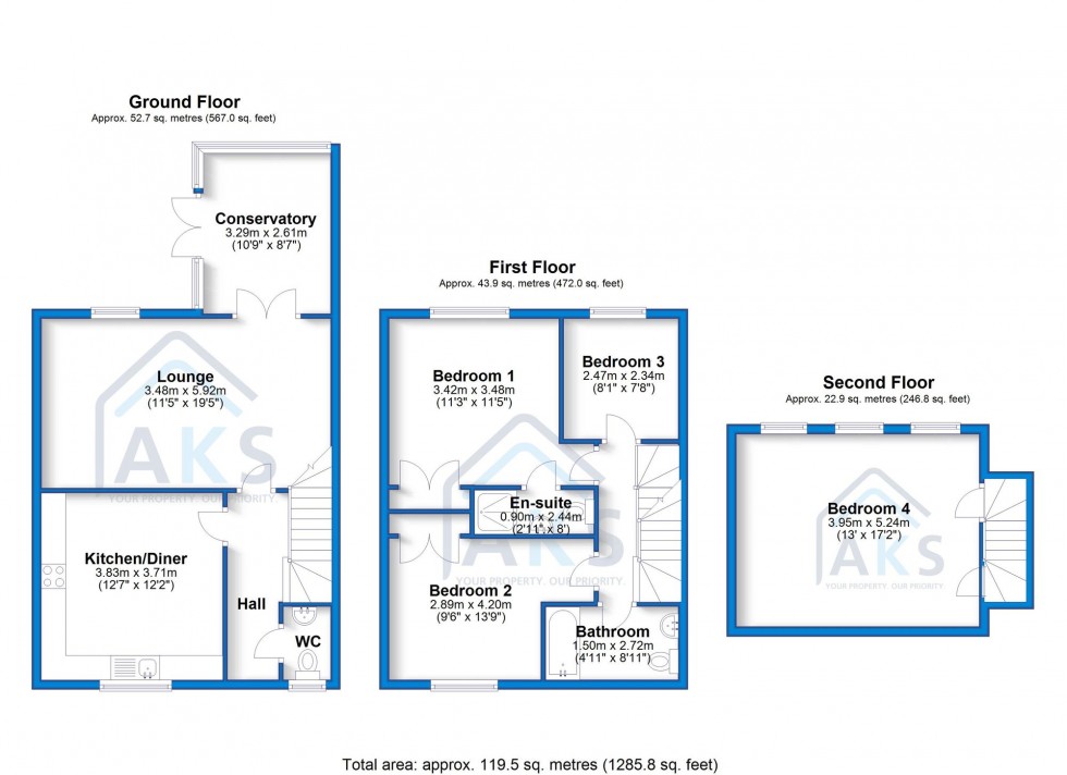 Floorplan for Askew Grove, Repton, DE65