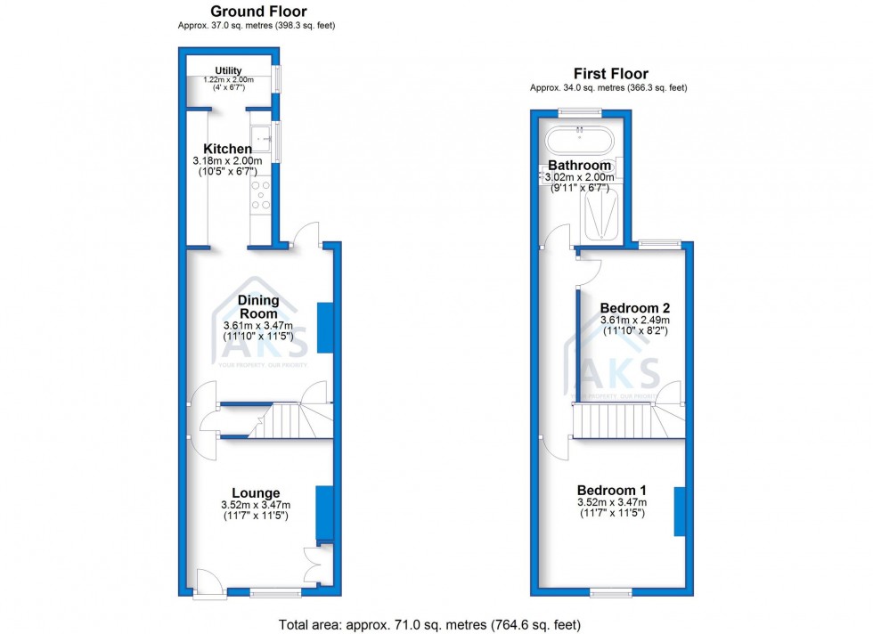 Floorplan for St. Pauls Road, Derby, DE1