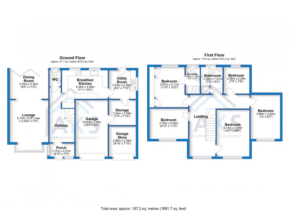 Floorplan for Back Lane, Hilton, DE65