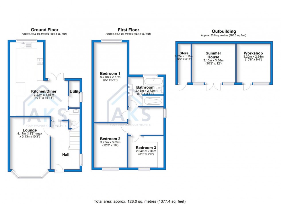 Floorplan for Field Close, Hilton, DE65