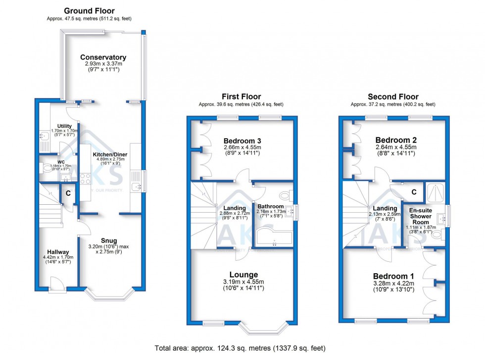 Floorplan for Thames Way, Hilton, DE65