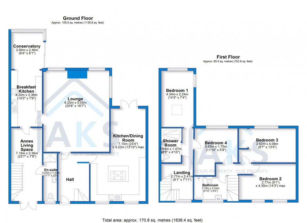 Floorplan for Elmhurst, Egginton, DE65