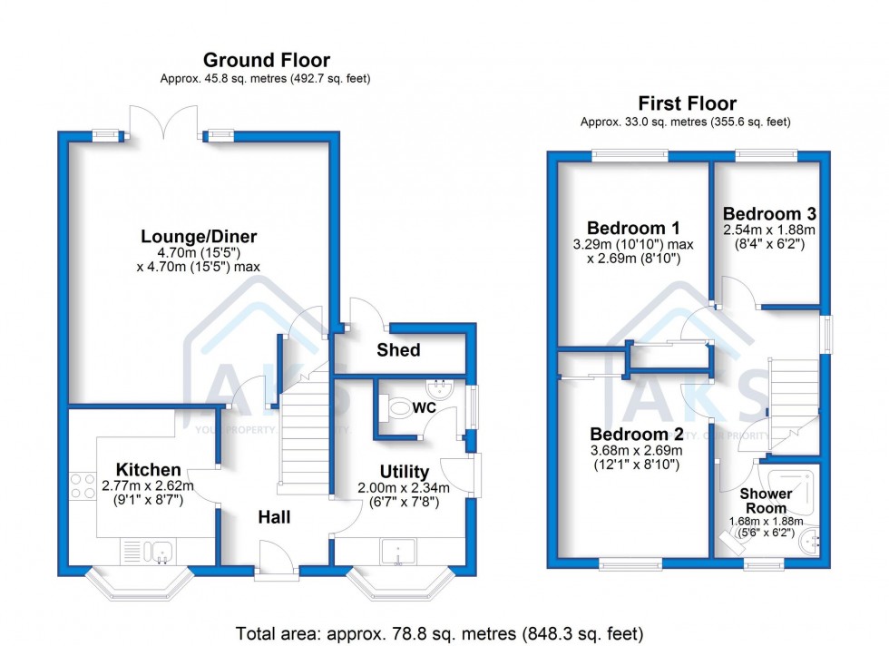 Floorplan for Outram Way, Stenson Fields, DE24