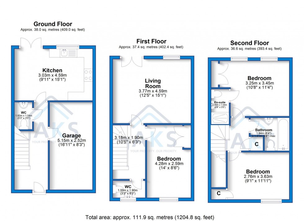 Floorplan for Thames Way, Hilton, DE65