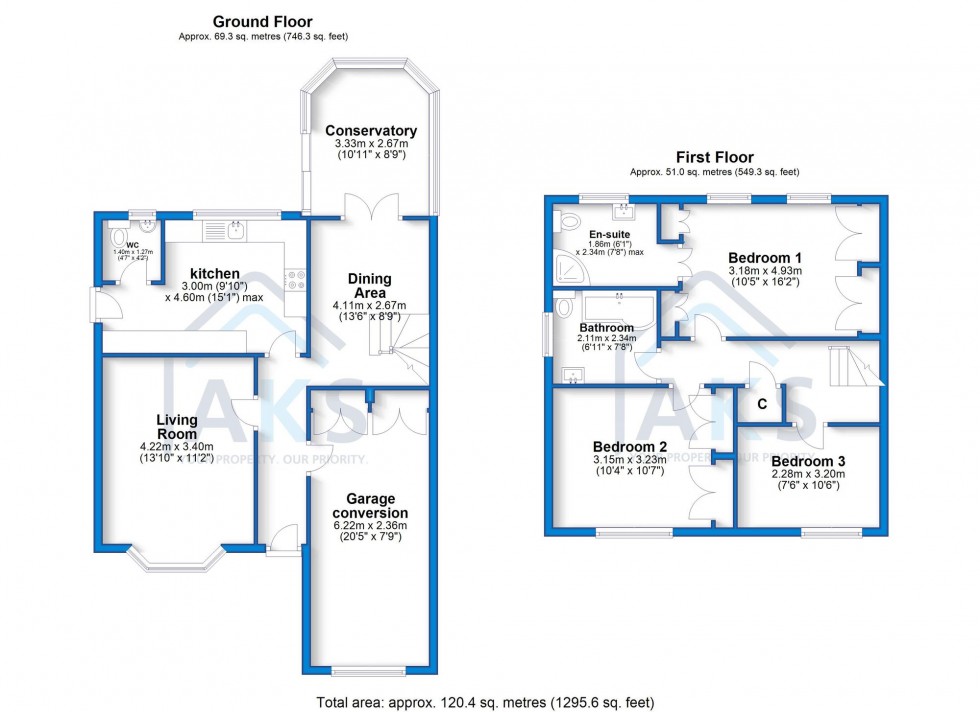 Floorplan for Tayside Close, Stenson Fields, DE24