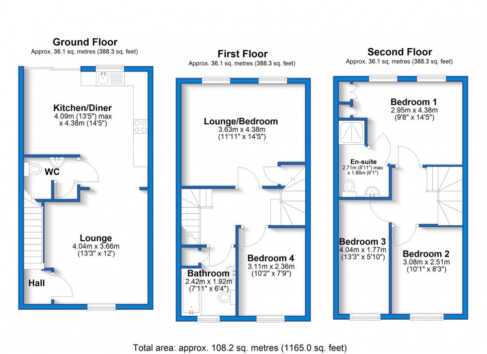 Floorplan for Wildhay Brook, Hilton, DE65