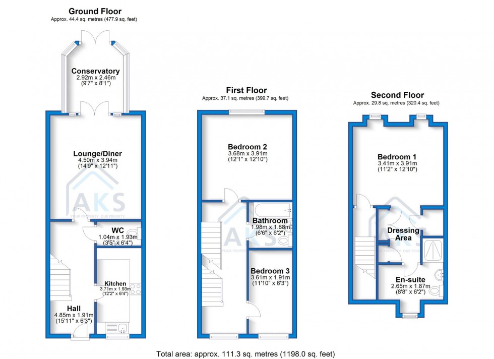 Floorplan for Ordley Walk, Hilton, DE65